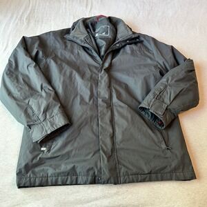 Weatherproof Mens Charcoal Grey Full Zip Quilted Lined Jacket Size Medium